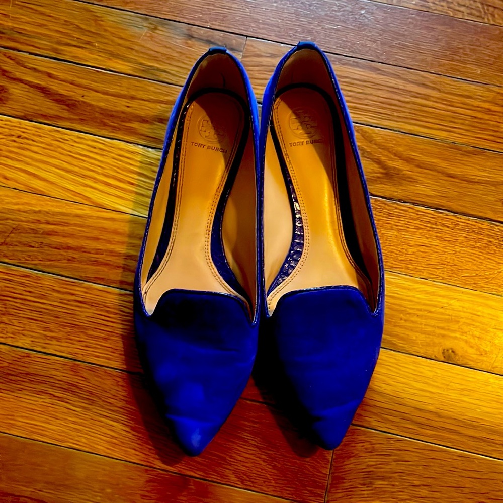 Blue Suede Tory Burch flats